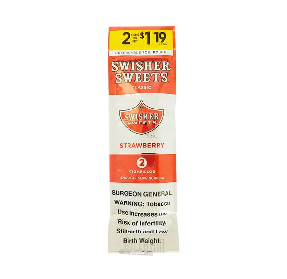 Strawberry Swisher Sweets 2 Pack Cigarillos