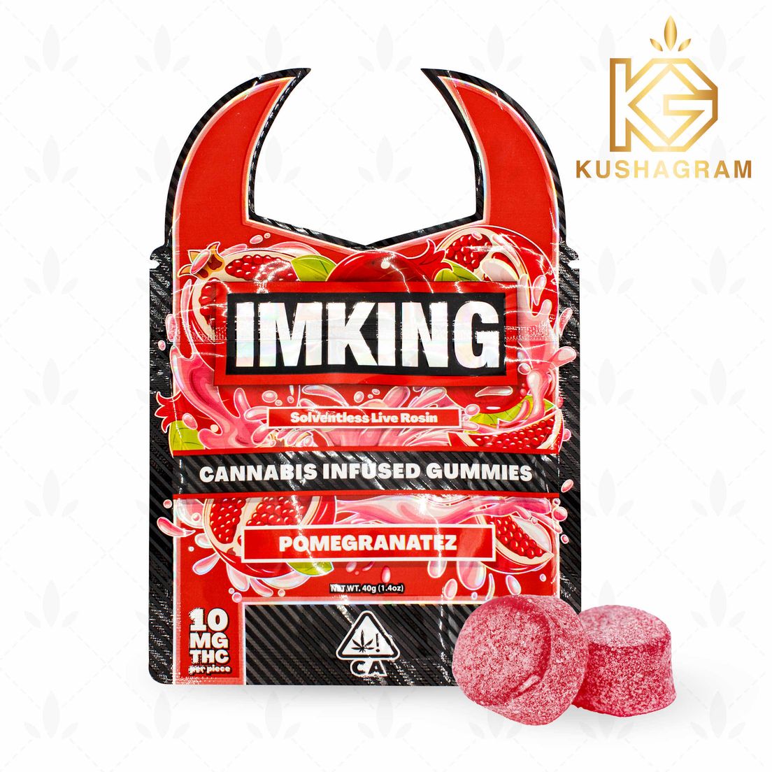 IMKING - 100mg Pomegranatez Rosin Gummies