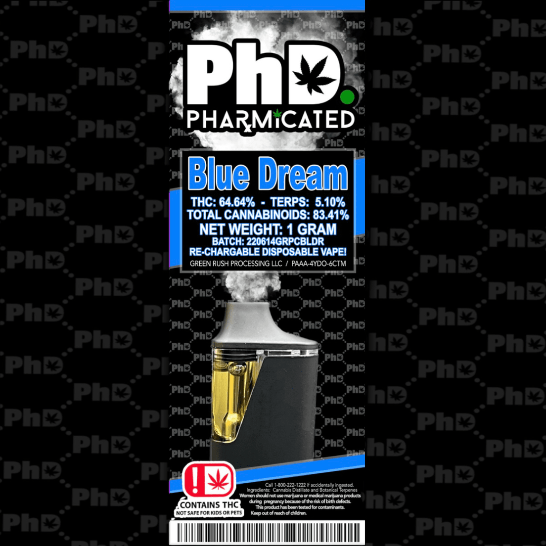 PHARMICATED BLUE DREAM DISPOSABLE 1G