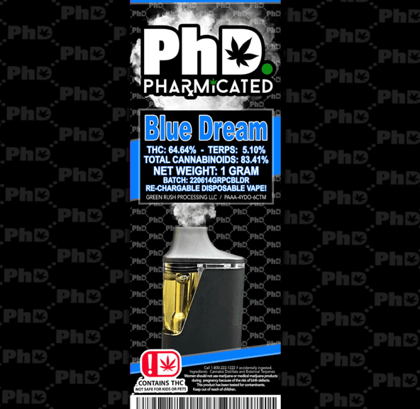 PHARMICATED BLUE DREAM DISPOSABLE 1G