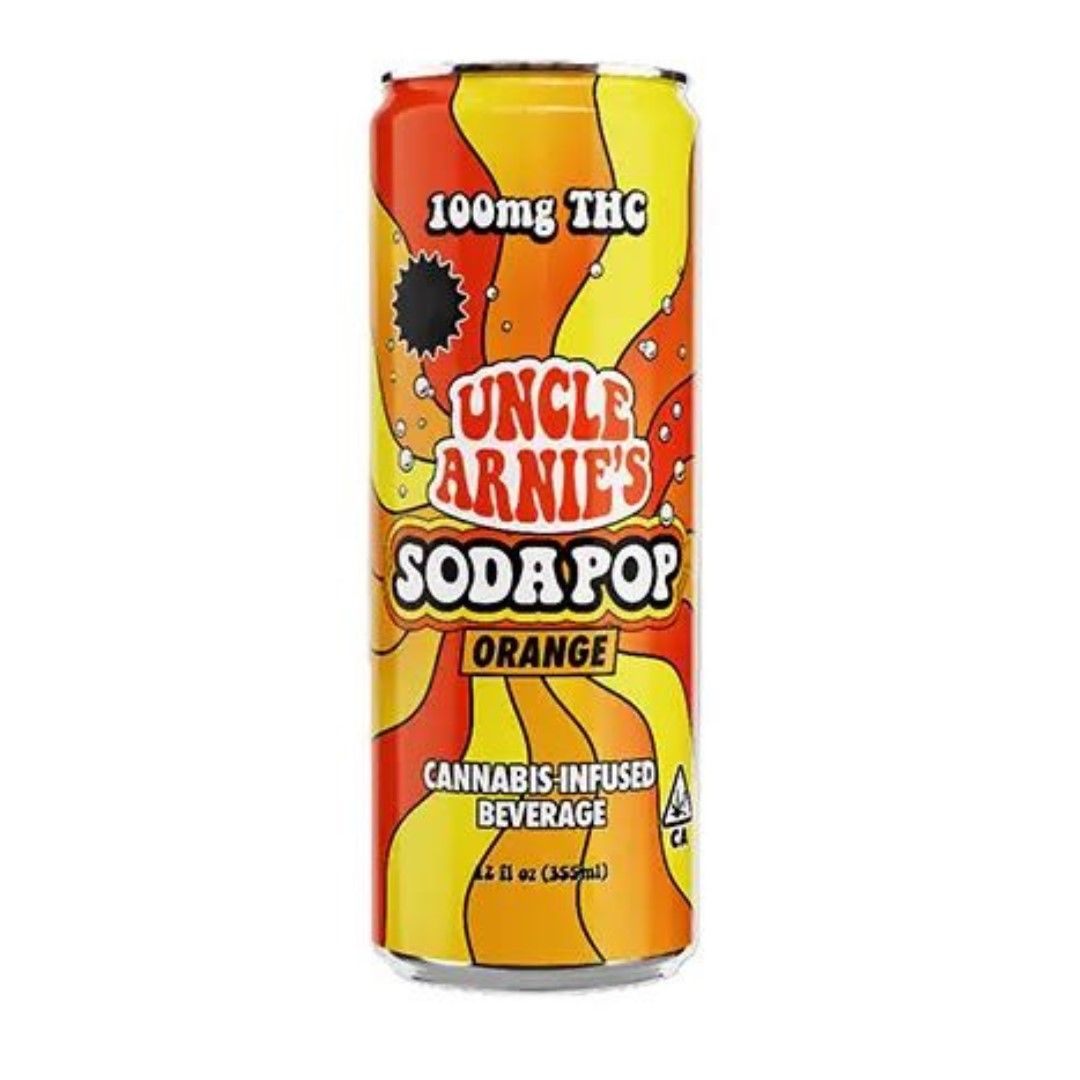 Uncle Arnie's Soda Orange 100mg