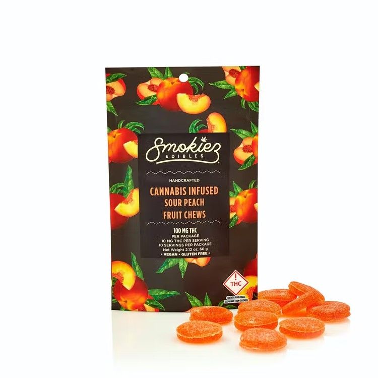 Smokiez Fruit Chews Sour Peach 100mg