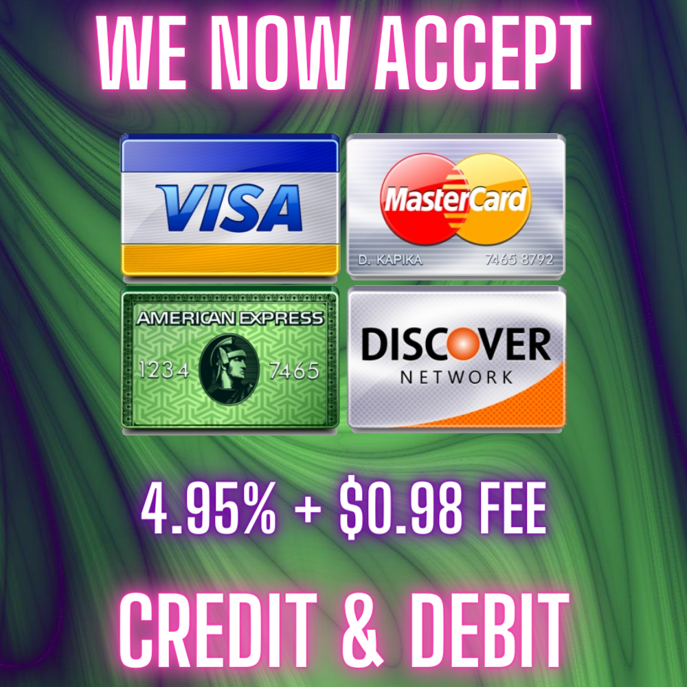 0. CREDIT & DEBIT 4.95% + $0.98 FEE