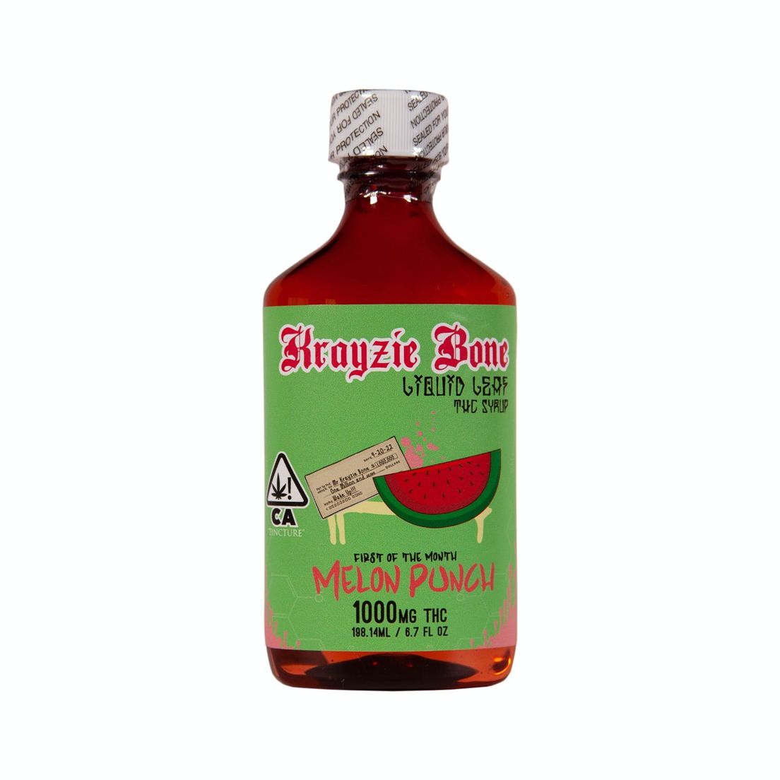 Cannavis | 1,000mg THC Syrup | First of the Month Melon Punch (Krayzie Bone)