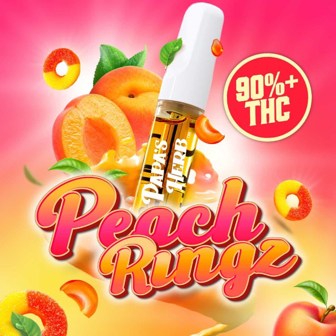 Papa's Herb - Peach Ringz Vape Cartridge 1g