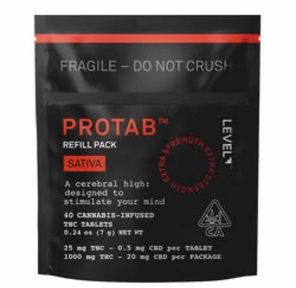 Level Protab Sativa Refill Pack, 1000mg THC