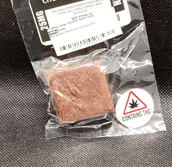 207 Edibles- Fudge- Chocolate- NANO- 25mg