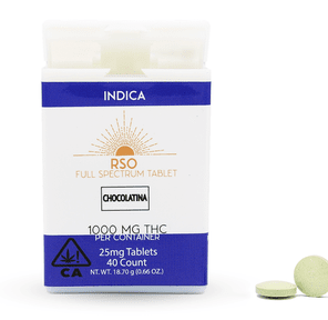 25 MG RSO Tablets Indica Chocolatina 1000mg Package
