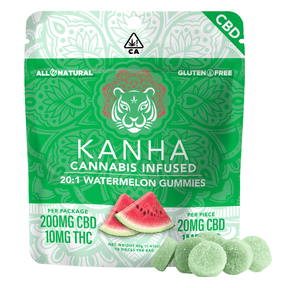 Kanha | Gummies | 10pc | 20:1 CBD/THC | Watermelon