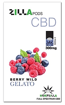 Hempzilla Full Spectrum Pods Berry Wild 300mg