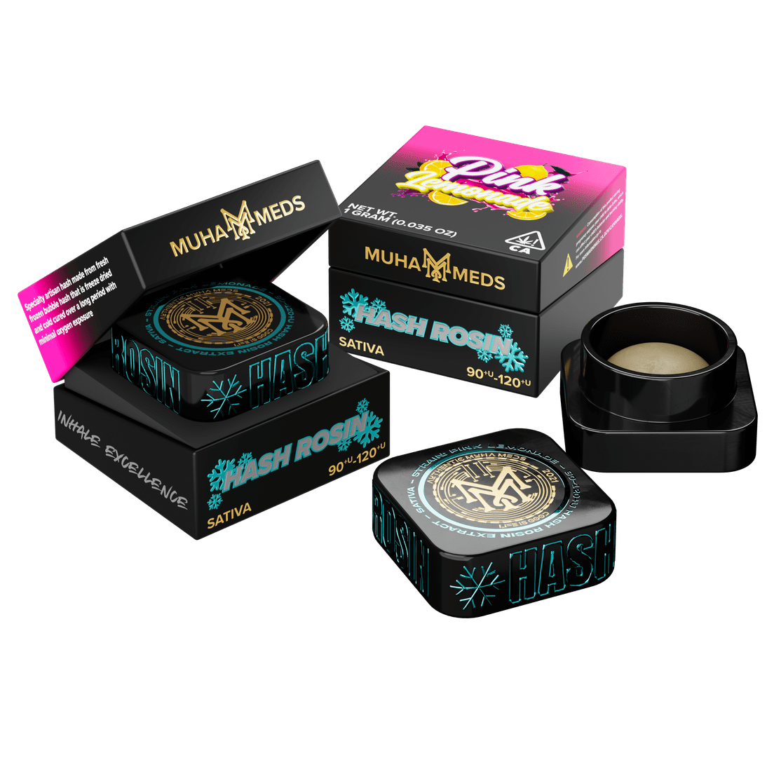 Muha | Hash Rosin | 1g | Solventless | Pink Lemonade