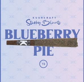 1 x 1g Shatter Infused Sativa Blunt Blueberry Pie by KushKraft