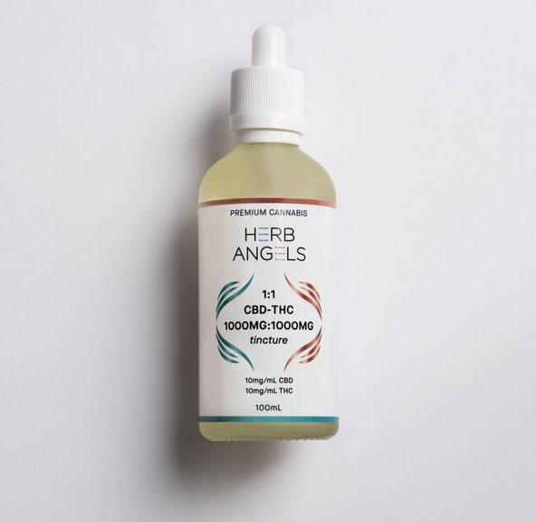 1000:1000 CBD : THC Tincture (100ml) - Herb Angels