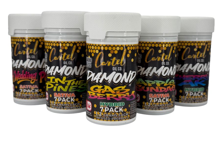 Cartel Oil Co - Diamond Infused Pre-Roll Pack 8.4g - Hybrid - Cherry AK