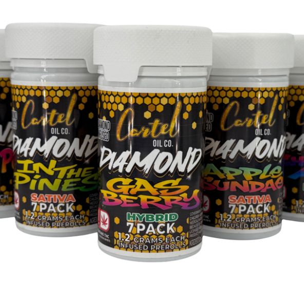 Cartel Oil Co - Diamond Infused Pre-Roll Pack 8.4g - Hybrid - Cherry AK