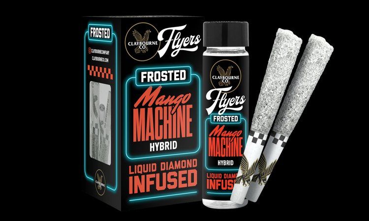 Claybourne Co. - Frosted Flyers - Mango Machine - Infused Prerolls - 5pk - 2.5g - Hybrid