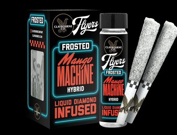 Claybourne Co. - Frosted Flyers - Mango Machine - Infused Prerolls - 5pk - 2.5g - Hybrid