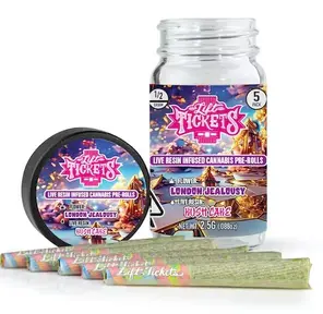 Lift Tickets - Brilliance - London Jealousy x Kush Cake (30.5% Indica Hybrid) - .5g Pre-Roll x 5-Pack