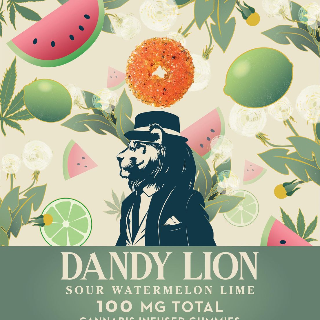 Dandy Lion - 100mg Gummies - Sour Watermelon Lime
