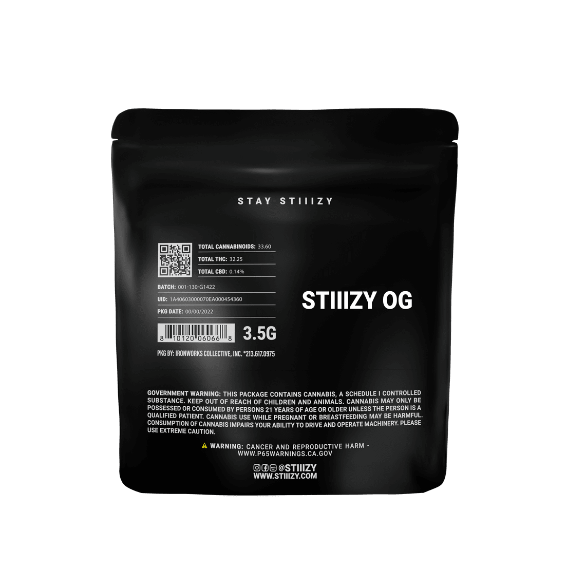 STIIIZY - 3.5G BLACK LABEL - STIIIZY OG 3.5g