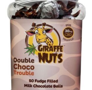GIRAFFE NUTS CHOCOLATE TRUFFLE BALLS: 50 Count 30mg Double Choco Trouble