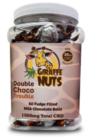 GIRAFFE NUTS CHOCOLATE TRUFFLE BALLS: 50 Count 30mg Double Choco Trouble