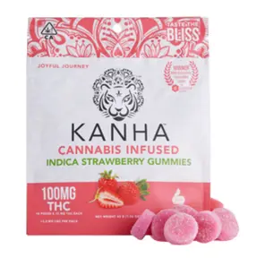 Kanha Indica Strawberry Gummies 100mg