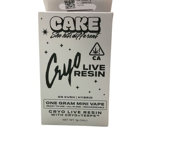 Cake - OG Kush 1g Rechargeable Cryo Live Disp.
