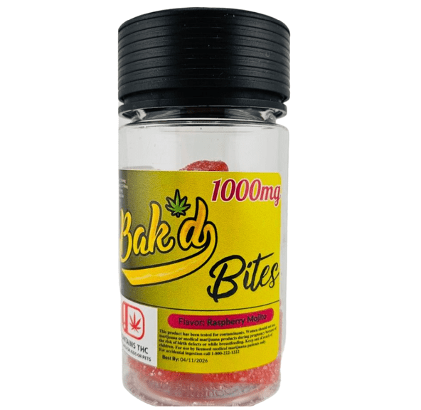 Bites 1000MG Gummies (Raspberry Mojito)