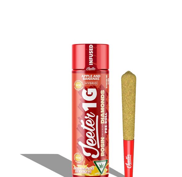Jeeter- Apples & Bananas Rosin Enhanced Diamond Preroll 1g (H)