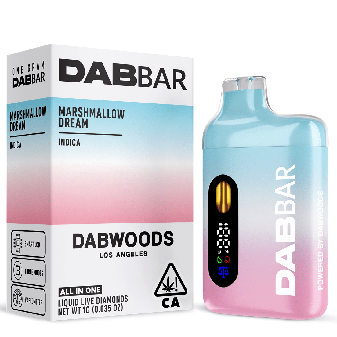 Dabwoods | AIO Vape | 1g | Diamond Dab Bar | Marshmallow Dream