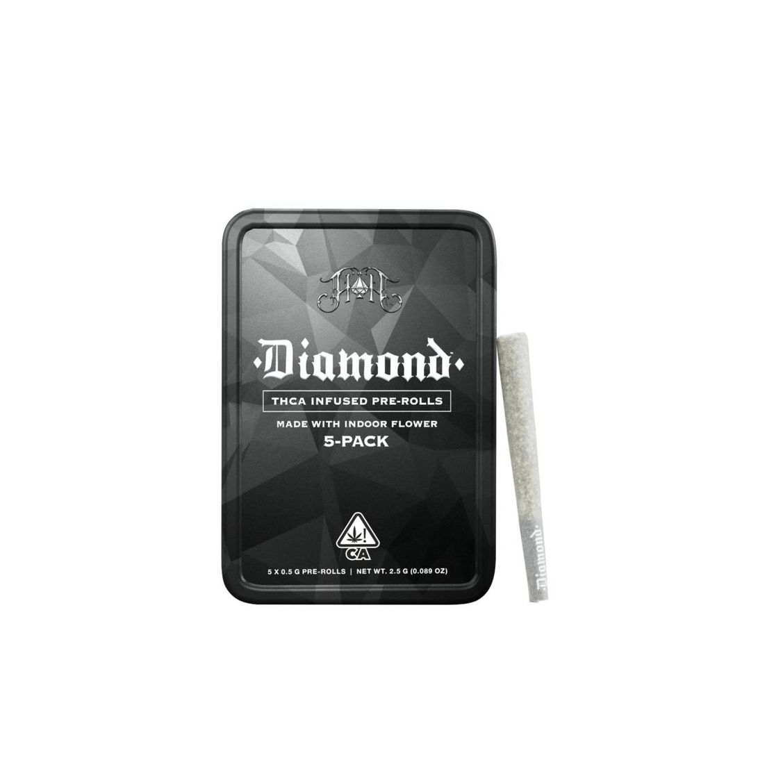 Heavy Hitters - Infused Diamond Pre Roll (x5) .5g - 2.5g - Black Haze