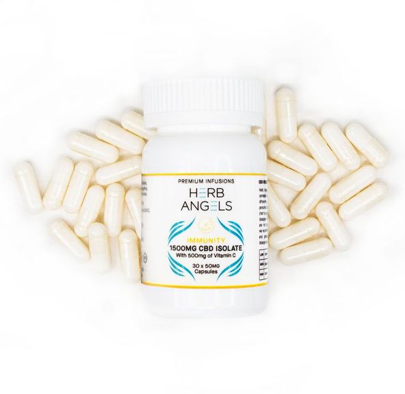 Capsules: Immunity 1500mg (30x50mg) CBD Isolate by Herb Angels