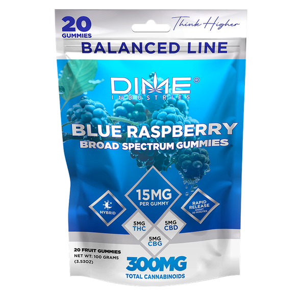 Dime Industries - CBG Gummies 20pk - Blue Raspberry 300mg