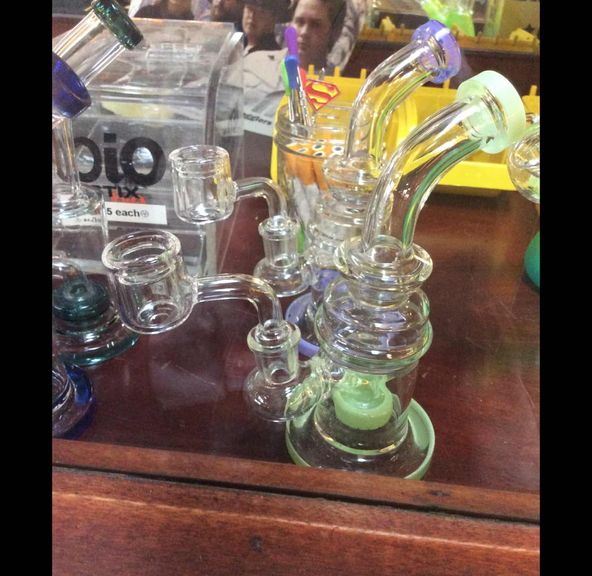 7" slime colored Bent Neck Rig/dab