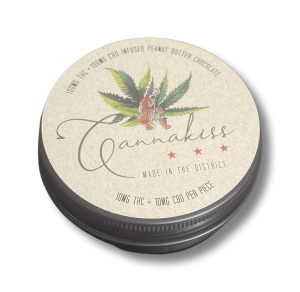 Cannakiss 10 piece tin- Peanut Butter