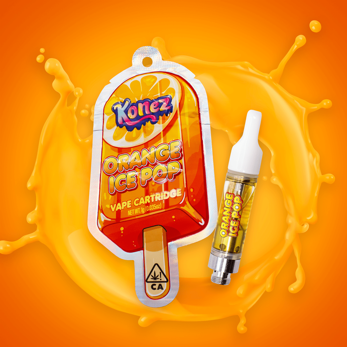 Orange Ice Pop Vape Cartridge 1g - KONEZ