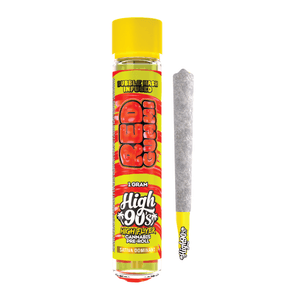 1. High 90s | Infused Preroll | 1g | Bubble Hash | Red Gummi