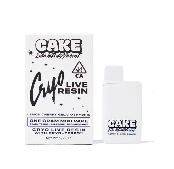 Cake Live Resin AIO Vape Lemon Cherry Gelato 1g