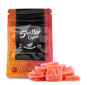 200mg Sativa Watermelon Shatter Chews by Euphoria Extractions (20mg x10)