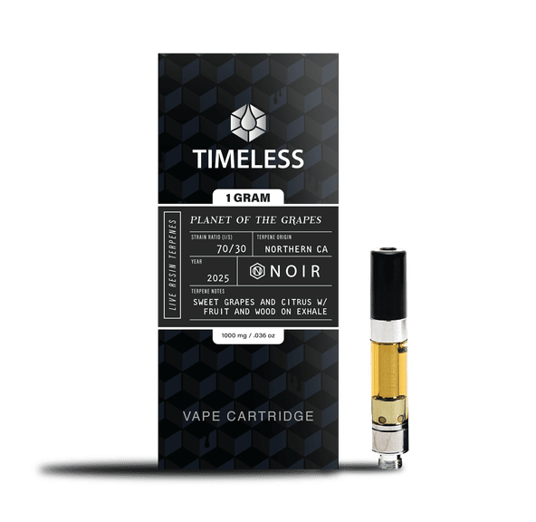 Timeless Vapes - NOIR Planet of the Grapes 1000mg Vape Cartridge (Live Resin) 1g - Indica