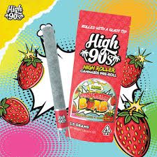 High 90's Preroll Strawberry Bomb $14