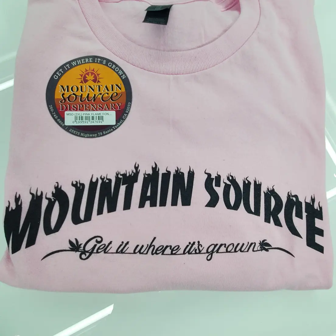 MSD (L) PINK FLAME FONT T SHIRT