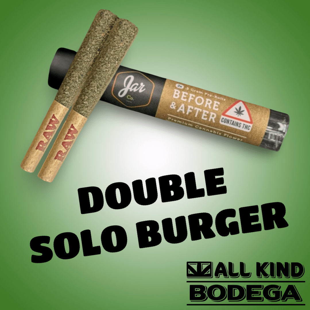 Double Solo Burger .5g Preroll 2 Pack (1g Total) (@Jarcannabis2.0)