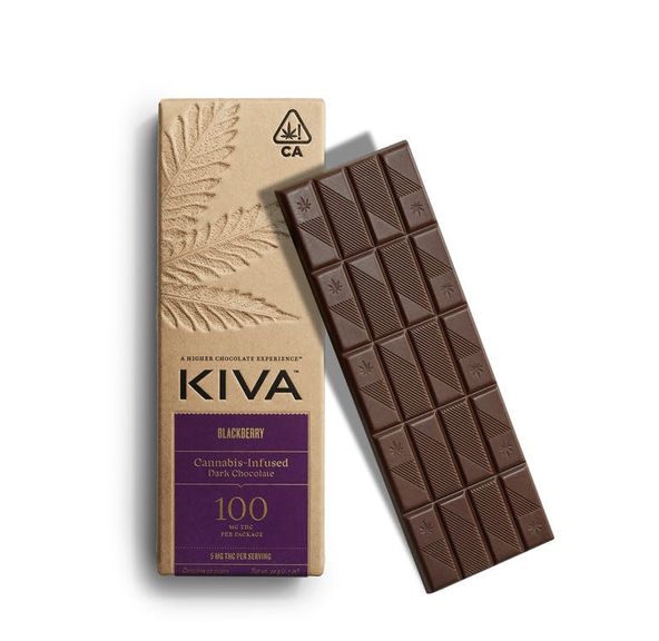 KIVA - Kiva Bar Dark Chocolate Blackberry - 100mg