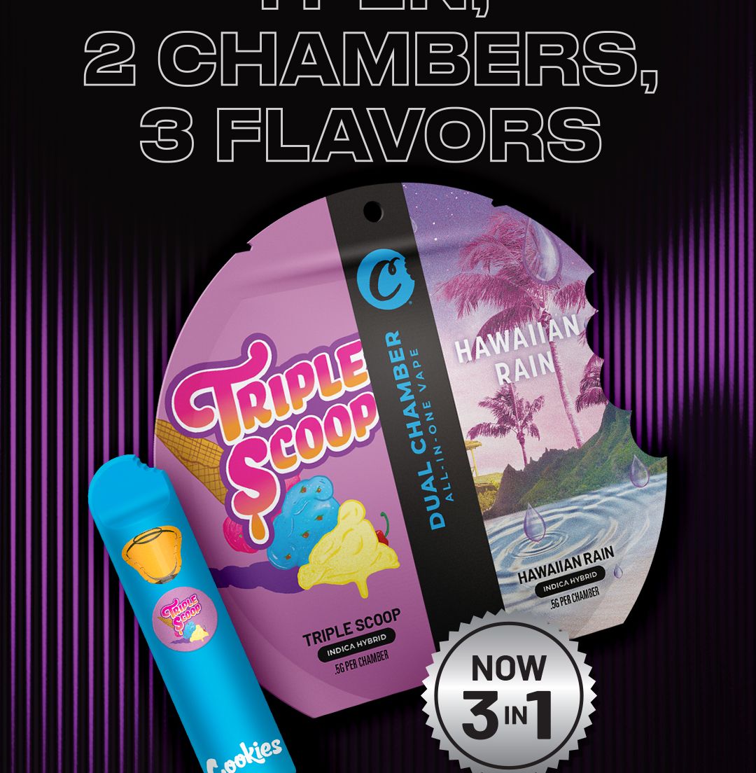 Cookies - Triple Scoop/Hawaiian Rain - 3:1 Dual Chamber 1g Disposable