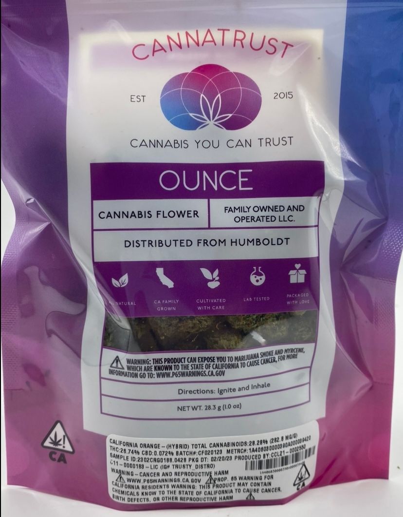 California Orange (hybrid) - 28g Flower (THC 26%) by Cannatrust