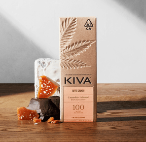 Kiva Bar - Dark Chocolate Toffee Crunch 100mg