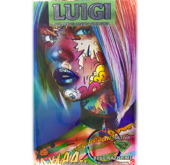 Luigi - Blue Razz Lime - 2G Dispo w/Joint