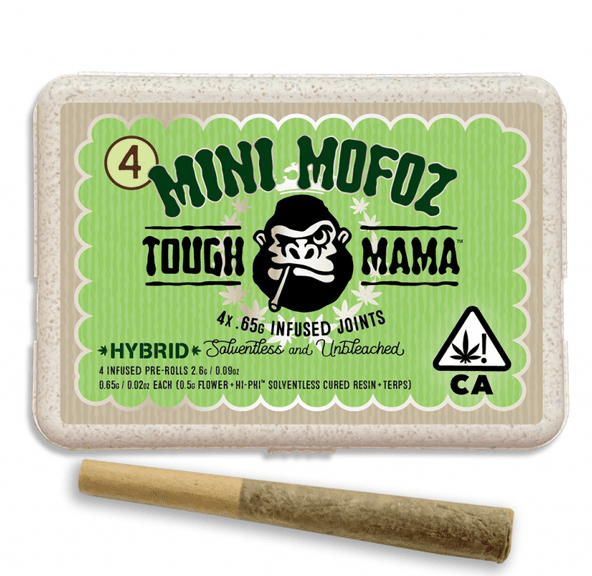 D. Tough Mama MiniMofoz 4pk x .65g Solventless Infused Pre Rolls - Fuelato (H)